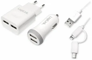 LOGILINK USB-Ladeset PA0137, 3.tlg