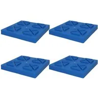 Cartrend Unterstellbock 4x Basisplatten Unterlegplatten für Stützböcke, 1000 kg max. Belastbarkeit, (4-St., 4x Basisplatten), Stützplatten Camping Wohnwagen Caravan Höhenausgleich Stabilisierung