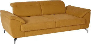 sit&more 2,5-Sitzer "Percy" 12 cm Fußhöhe, Sitztiefenverstellung, wahlweise Kopfteilverstellung