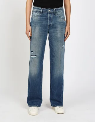 GANG Damen Jeans 94JUL - comfort straight fit Jeans denim destroy spirit