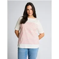 TOM TAILOR PLUS T-Shirt T-Shirt Plus Size - T-Shirt mit Streifenmuster