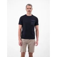 LERROS T-Shirt T-Shirt mit O-Neck und Brusttasche