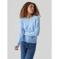 Vero Moda Rundhalspullover VMDOFFY LS O-NECK BLOUSE GA NOOS Materialmix, regular fit