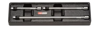 KS Tools 1/4" CHROMEplus Verlängerungs-Satz mit Verriegelung, 3-tlg - 919.0143