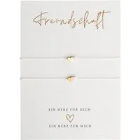 Briefzauber Armband Set Freundschafts-Armbänder (2 Stk), schlichte & minimal Makramee-Bänder