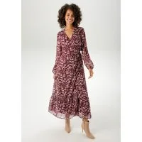 Aniston CASUAL Wickelkleid mit grafischen Blumendruck - jedes Teil ein Unikat