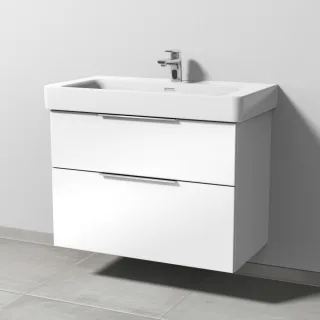 Sanipa 3way Waschtischunterbau zu Laufen Pro S Waschtisch mit 2 Auszügen, Weiß-Glanz UF76978