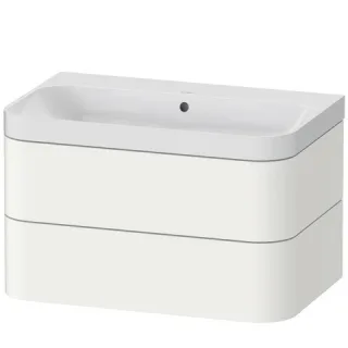 Duravit Happy D.2 Plus c-shaped Set wandhängend Weiß Seidenmatt 775x490x480 mm - HP4347N3636 HP4347N3636