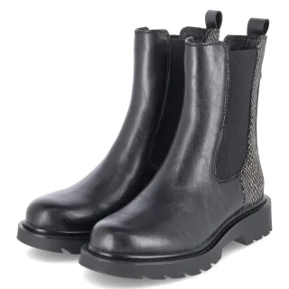 Tamaris Chelsea Boots  Schwarz - Gr. 37 -  Textil und Synthetik