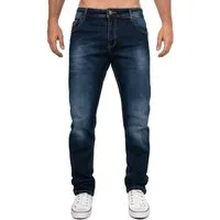 Cipo & Baxx Bikerjeans Herren Slim Fit Hose Stonewashed BA-CD820 Stylisches Stone-Washed-Finish