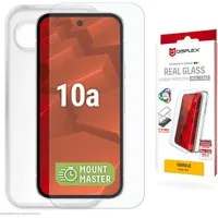 Displex Displayschutzglas Real Glass Screen Protector inkl. Case mit MountMaster für Google Pixel 10a, Displayschutzfolie, Schutzfolie, Bildschirmschutz, kratz- & stoßfest