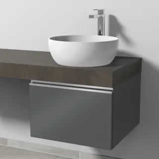 Sanipa Waschtischunterbau mit Auszug 2morrow (L2320) 340x500x520 Anthrazit-Glanz, L232079 L232079