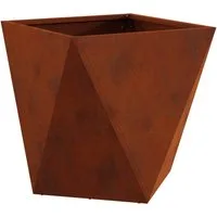 vidaXL Blumentopf Pflanzkübel Rostig 40 x 40 x 40 cm Wetterfeststahl (1 St)