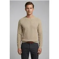 OLYMP Rundhalspullover Waffle Structure Rundhals, casual, unifarben, regular fit