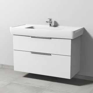 Sanipa 3way Waschtischunterbau zu Laufen Pro A Waschtisch mit 2 Auszügen, Weiß-Soft UM75943