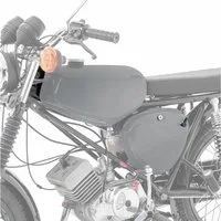 Craftride Halter Tank / Benzintank für Simson S51 / S50 / S70 mit Seitendeckel silber
