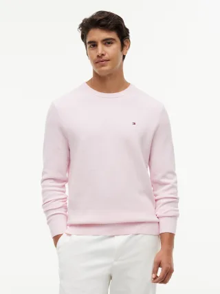 ESSENTIAL STRUCTURE CREW NECK Pink Lily - Gr. - S