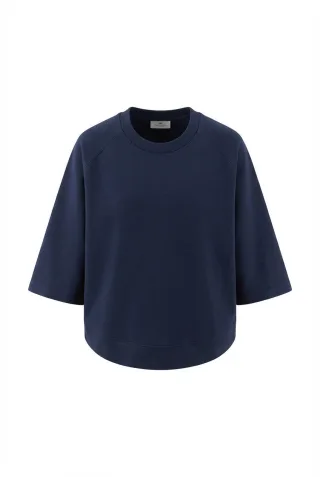 FYNCH-HATTON - SWEATSHIRT 1/2 BOXY CLEAN galaxy blue - Gr. - XS
