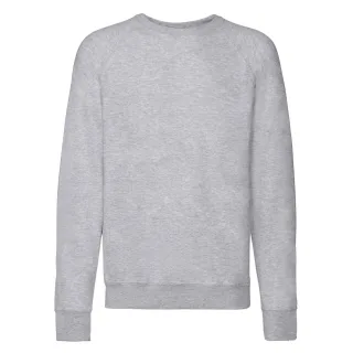 Fruit of the Loom - Sweatshirt für Herren/Damen Unisex Raglanärmel (Grau meliert)