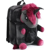 Corimori Rucksack Große Kuscheltier Plüsch Tasche (Einhorn und Bär), Flauschig, Backpack, Gothic, Kawaii Schulsachen, Kuscheltier, Motorrad