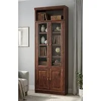 OTTO home Vitrine Soeren Regal mit 2 Glastüren und 2 Holztüren, B/TH: 80/29/220 cm Kiefer FSC®-zertifiziert, 1 offenes Fach, 6 Fächer hinter den Türen