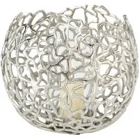 BOLTZE GRUPPE GmbH Windlicht Windlicht Fidan Aluminium H 17cm silber Stückpreis