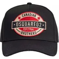 Dsquared2 Baseball Cap Baseballkappe Canadian Brothers Icon Kappe Dezente Destroyed-Details für einen trendigen Vintage-Look