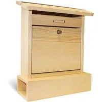 Holzwaren Wasmer Briefkasten "Alztaler" mit Zeitungsrolle, Ohne Posthorn