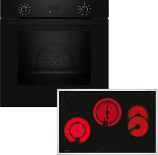 NEFF Backofen-Set "B2CCG6AK3" mit Teleskopauszug nachrüstbar Pyrolyse-Selbstreinigung mit pyrolytischer Selbstreinigung