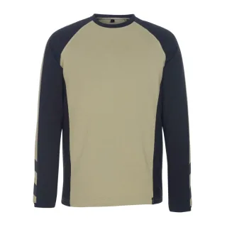 MASCOT Bielefeld Langarmshirt Hellkhaki / Schwarz XL - 50568-959-5509-XL