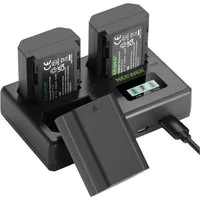 Neewer Ersatzakku und Ladegeräteset für NP-FZ100, 2280mAh Akku, USB Ladegerät Kamera-Akku (1 St), 3 Akkus, DREI Steckplätzen, für Sony A7IV A1 A9II FX30 A6700 ZV-E1