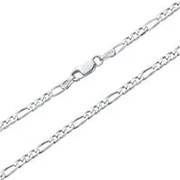 JEWLIX Silberkette Figarokette aus 925er Silber Unisex in 3,5 mm Stärke FK0035