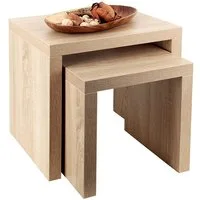 Levandeo® Couchtisch, 2 Satztisch Sonoma Eiche Deutsche Herstellung Couchtisch fest