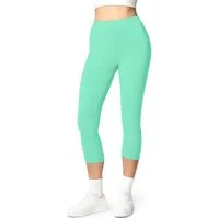 Ladeheid Leggings Damen 3/4 Capri Hose aus Baumwolle LA40-132 (1-tlg) elastischer Bund