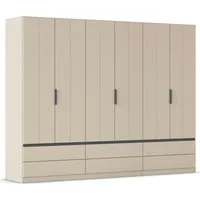 OTTO home Kleiderschrank Schrank Garderobe ARVEN Breiten 181/226/271cm (3 verschiedene Ausstattungen BASIC/CLASSIC/PREMIUM (inkl. SOFT-CLOSE) puristisches Design in Plankenoptik mit Metallgriffen MADE IN GERMANY
