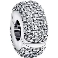 Pandora Charm Kugel 794032C01, Clip Silber Pavé