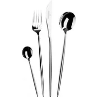 Picard & Wielpütz Solingen Besteck-Set Lotus, wahlweise als 24-, 30- oder 60-teiliges Set erhältlich (24-tlg), 6 Personen, Chromnickelstahl 18/10, modernes und außergewöhnliches Design