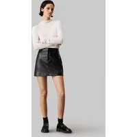 Calvin Klein Jeans A-Linien-Rock FAUX LEATHER A-LINE MINI SKIRT mit Logopatch