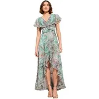 LIPSY Midikleid Lipsy Midi-Kleid mit Print und Wickeldesign (1-tlg)