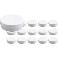 Doserie Kuhn Dose für Salben, Cremes oder Kleinigkeiten (Füllvolumen 75 ml (flach), Höhe 25 mm, 15 St., Salbendosen mit passenden Deckeln), Salbenkruke, Cremedose