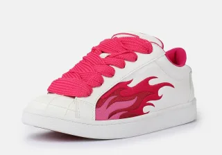Buffalo Sneaker "LIBERTY", Freizeitschuh, Schnürschuh, Halbschuh mit trendigem Flammenmotiv