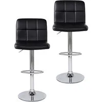 dibea Barhocker 2er Set, 360° drehbar bis 130 kg (2er Set), stufenlos höhenverstellbar, Fußablage