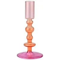 Giftcompany Kerzenhalter Kerzenständer Voile Rosa Orange (15,7cm)