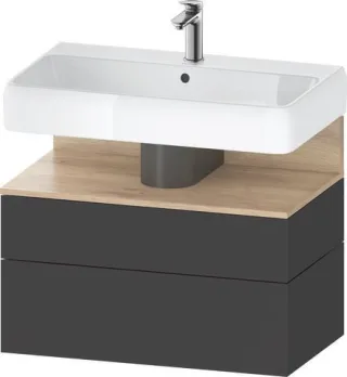 Duravit Qatego Waschtischunterbau wandhängend Graphit Supermatt 790x470x590 mm - QA4394055800000 QA4394055800000