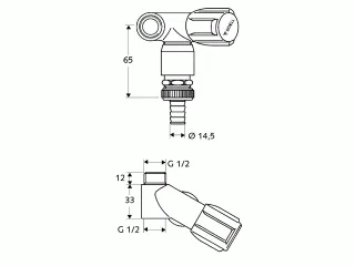 Schell NA-Ventil COMFORT mit RFV und RB 1/2" chrom für Einzelzapfstellen 033130699