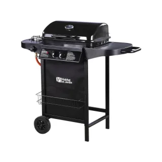 Habitat Garten Gasgrill, Grau, Metall, 46x93x103 cm, Grills & Outdoor-Küchen, Gasgrills