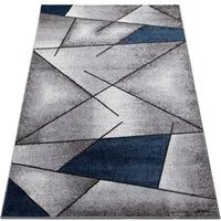 oKu-Tex Teppich Kurzflorteppich, modern, geometrisches Muster, Wohnzimmerteppich, rechteickig, Höhe: 11 mm, Teppich Wohnzimmer, Designteppich, meliert, weicher und dichter Flor