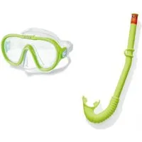 Intex Tauchset Kinder Schnorchel + Taucherbrille Set grün Tauchermaske Schwimmbrille