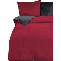 One Home Bettwäsche Winter Cashmere Touch, Fleece, 2 teilig, flauschig warmes Teddy Plüsch, Normalgröße