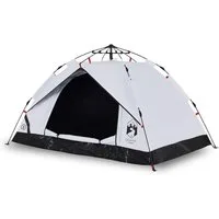 vidaXL Kuppelzelt Kuppel-Campingzelt 2 Personen Weiß Verdunkelt Quick Release, Personen: 2 (1 tlg)